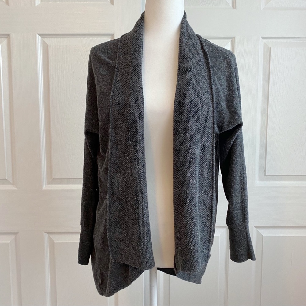 Old Navy Open Front Shawl Gray Hi Low Cardigan